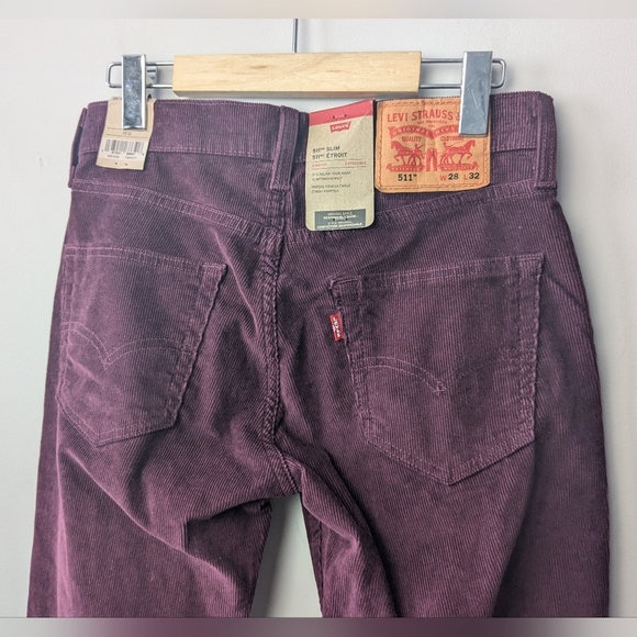 NWT ! Levi's Premium511 Slim Fit Corduroy Men's Jeans size 28x32 - Picture 9 of 16